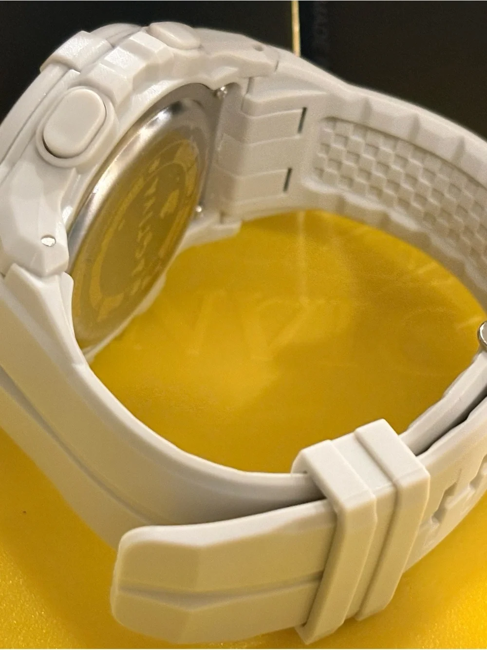 Activa White and Orange Sport Digital-Analog Watch